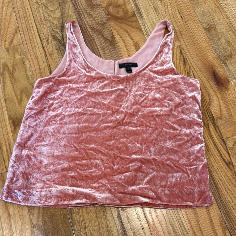 JCrew - Lux Pink Velvet Women's Top size XS